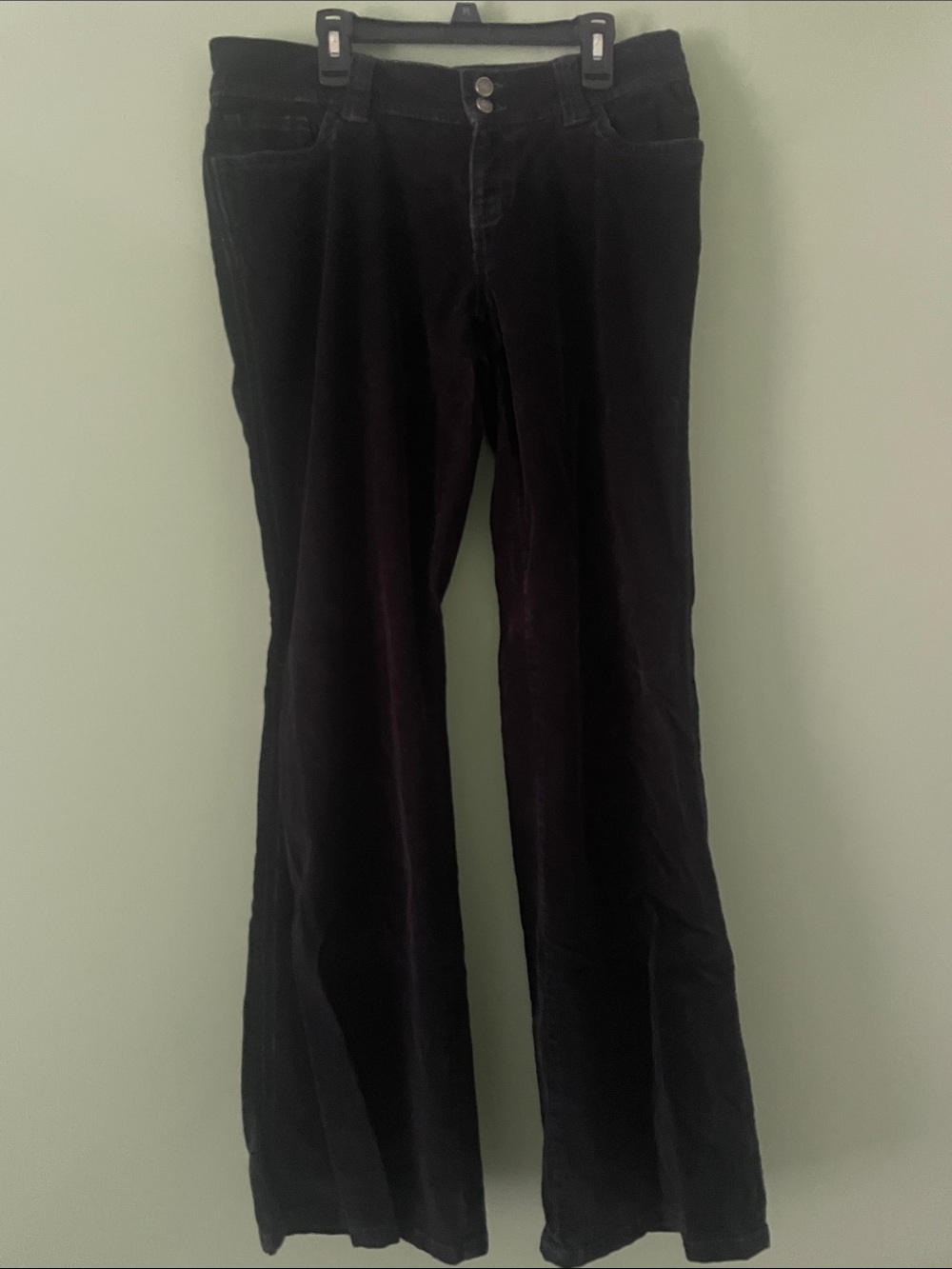 Women's Black Corduroy Flared Pants